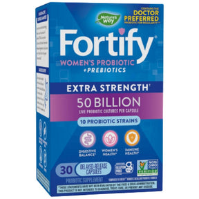 Fortify Women`s 50 Billion Active Probiotics | Extra Strength - 30 capsules - Nutra Best Europe