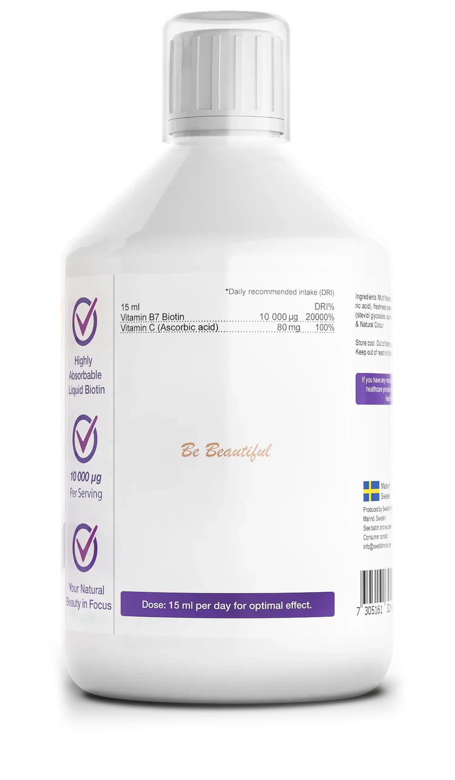 Flüssiges Biotin 10.000 µg x 500 ml