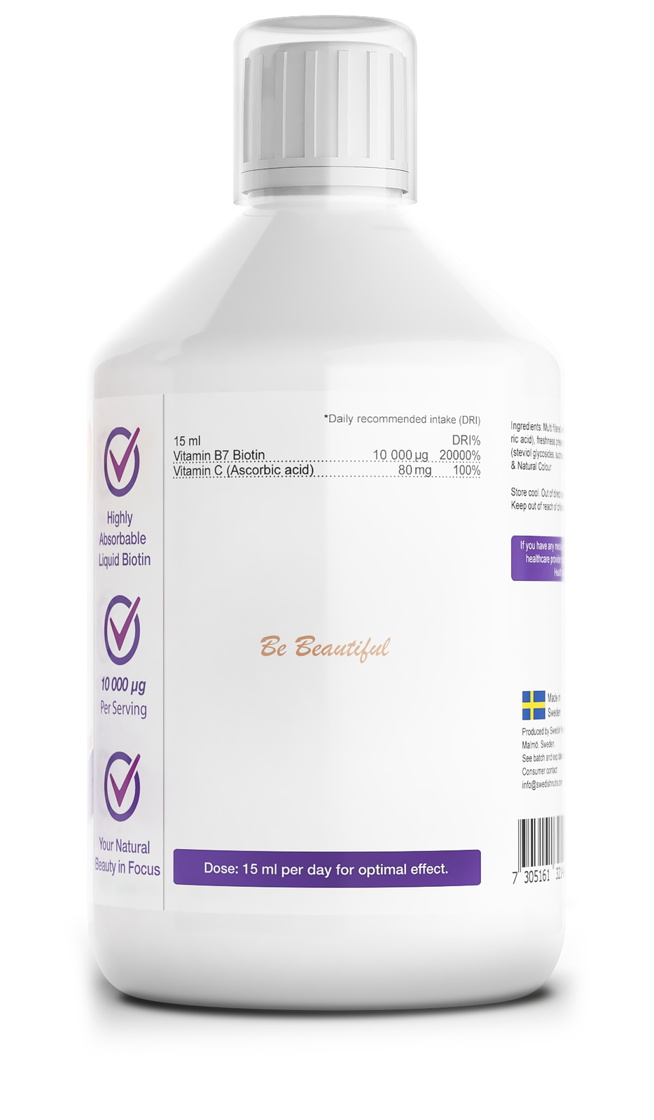 Flüssiges Biotin 10.000 µg x 500 ml