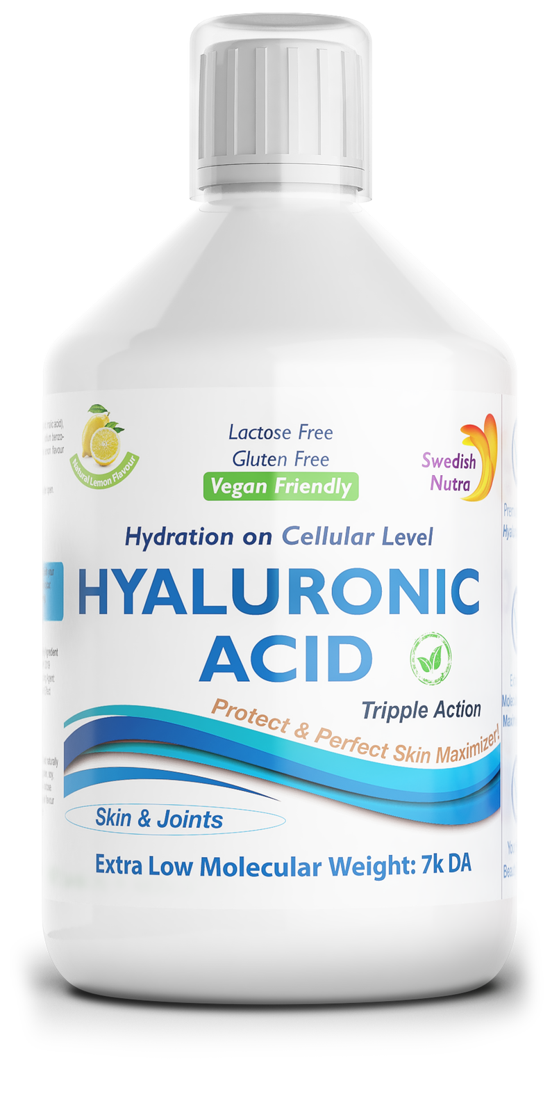 Flüssige Hyaluronsäure 100 mg – Ernährung auf zellulärer Ebene – 500 ml