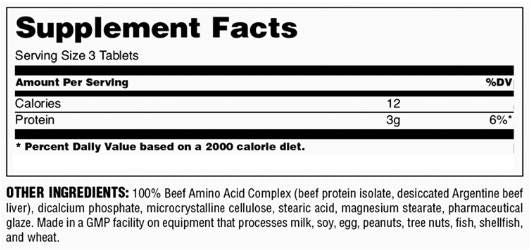 100 % Rindfleisch-Aminosäuren – 200 Tabletten