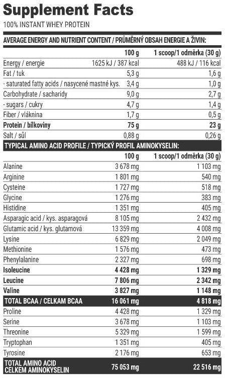 100 % Instant Whey Protein – 2000 Gramm