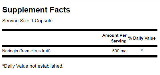100 % natürliches Naringin 500 mg – 60 Kapseln