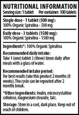 100 % Bio-Spirulina – 100 Tabletten