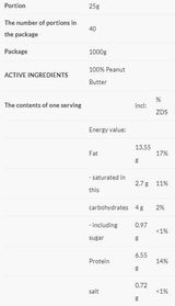 100 % Erdnussbutter glatt – 1000 Gramm