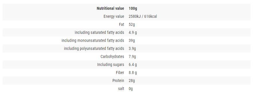 100 % Erdnussbutter/glatt – 500 Gramm