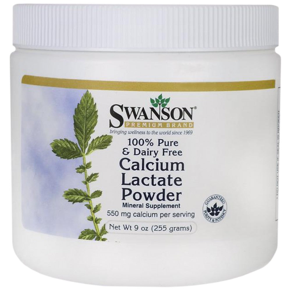 100% reines und milchfreies Calcium -Laktatpulver 255 Gramm