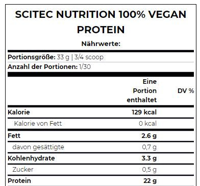 100 % veganes Protein/33 g