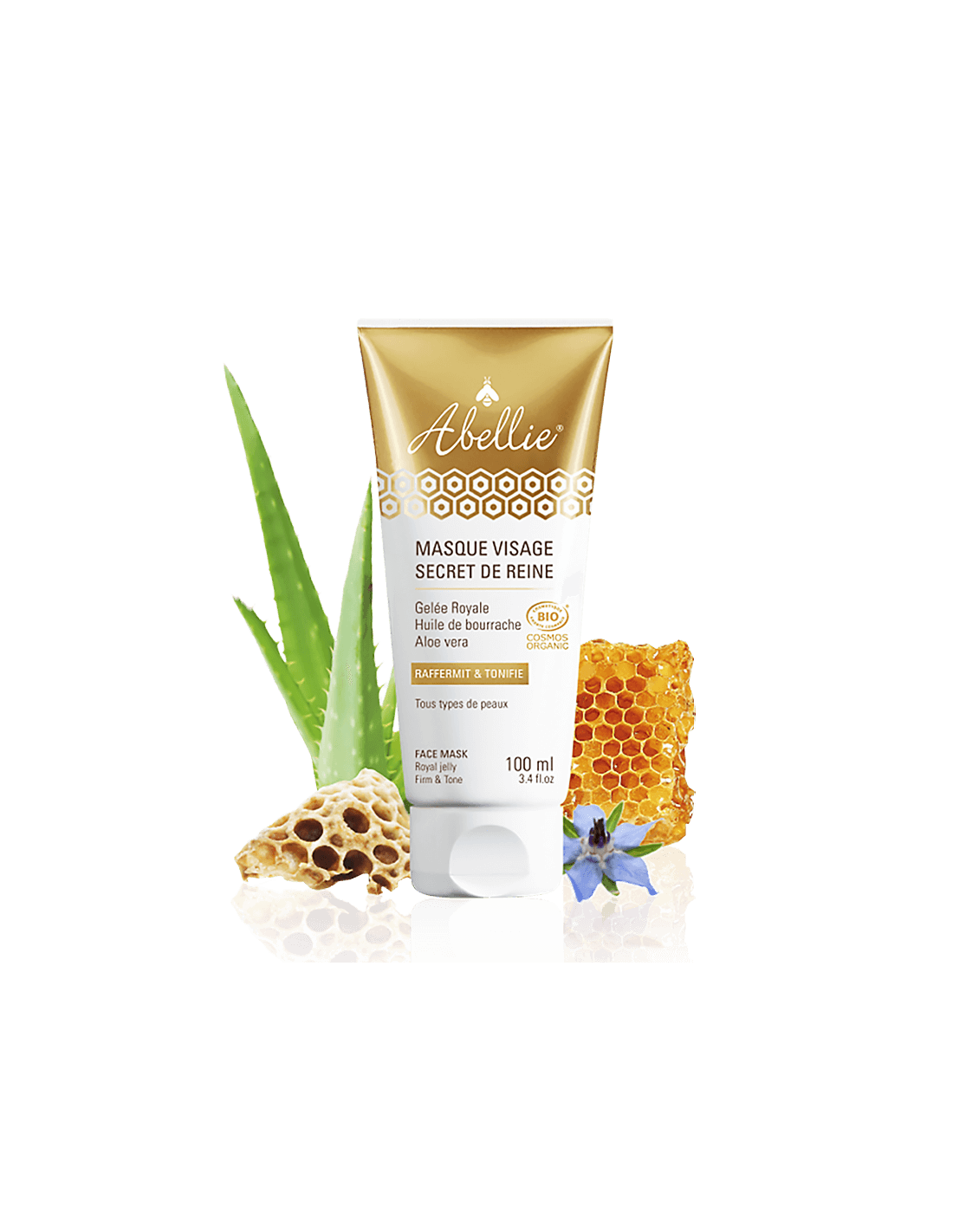 Gesichtsmaske mit Gelée Royale, Borretschöl und Aloe Vera, 100 ml