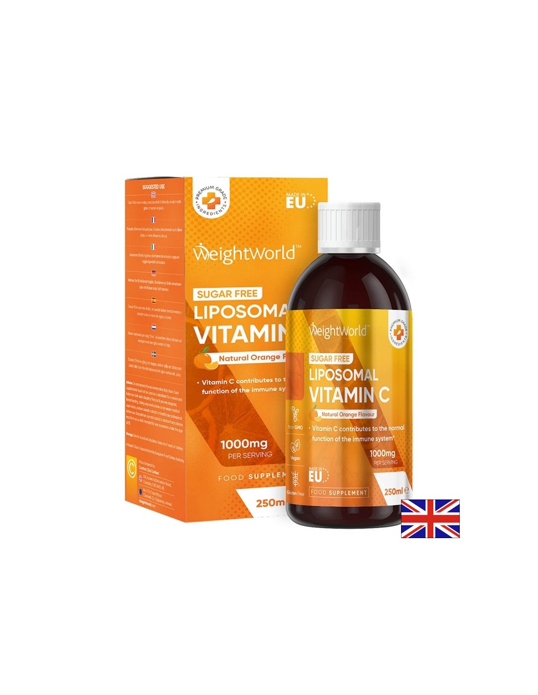 Immunität – Vitamin C (liposomal), 1000 mg x 250 ml, Orangengeschmack