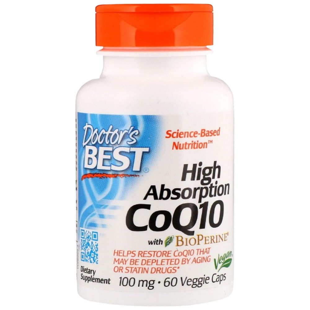 Bester CoQ10 mit Bioperin 100 mg - 60 Kapseln