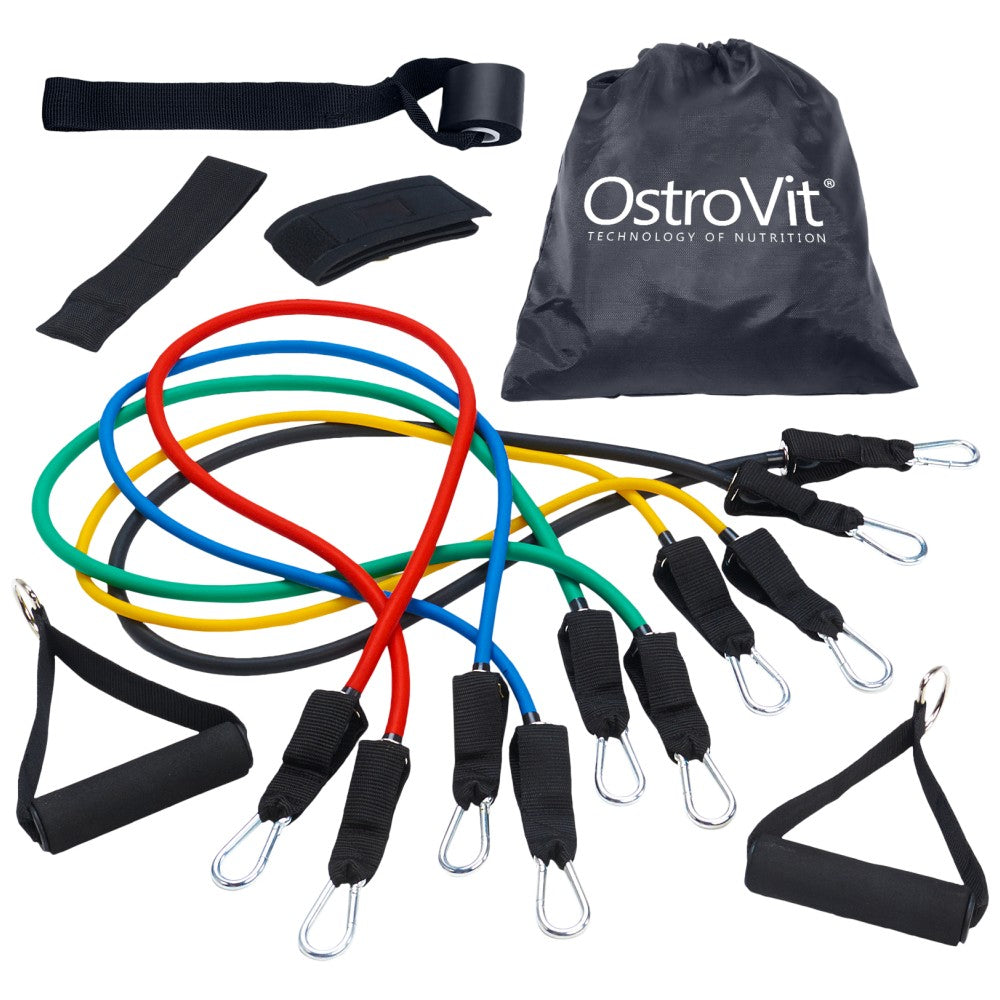 Trainingsset aus elastischen Bändern 11-teilig/Resistance Band Set
