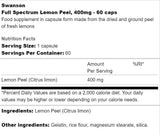 Vollspektrum Zitronenschale 400 mg 60 Kapseln