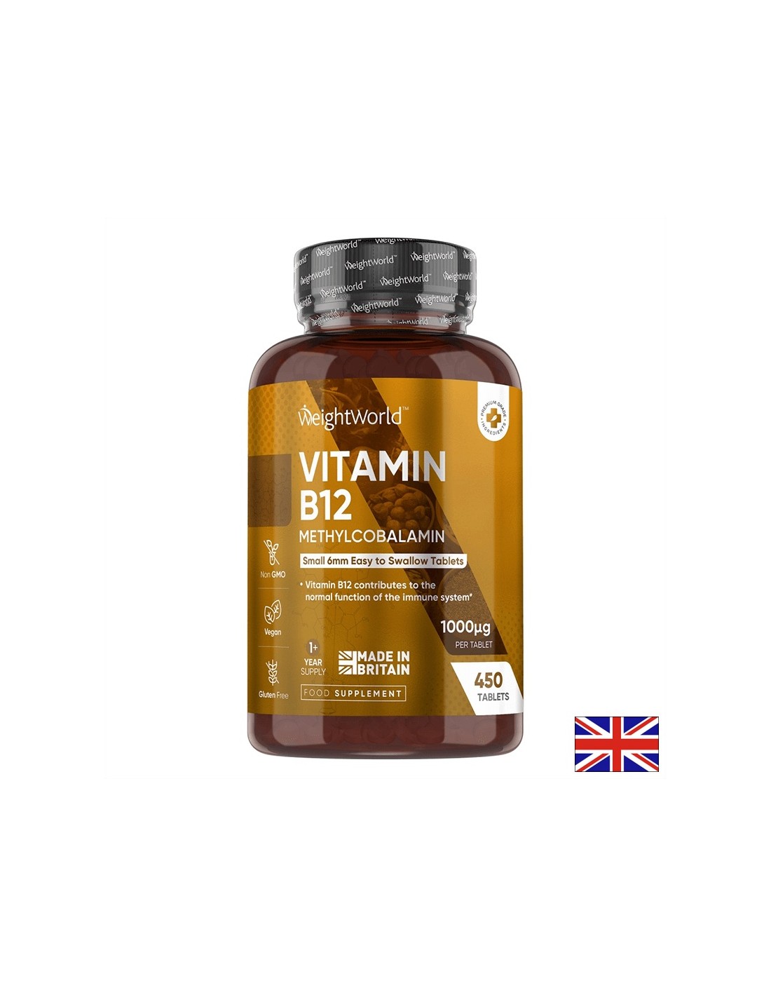 Nervensystem – Vitamin B12 (Methylcobalamin), 1000 µg x 450 Tabletten