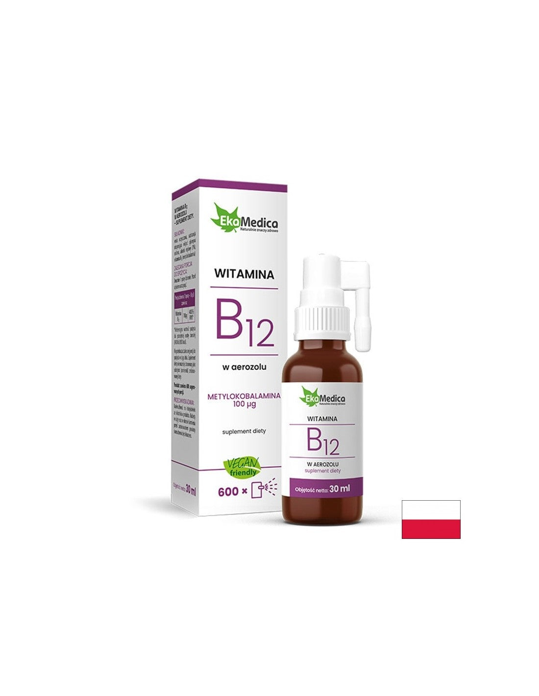 Nervensystem und Energie – Vitamin B12 Spray, 30 ml EkaMedica