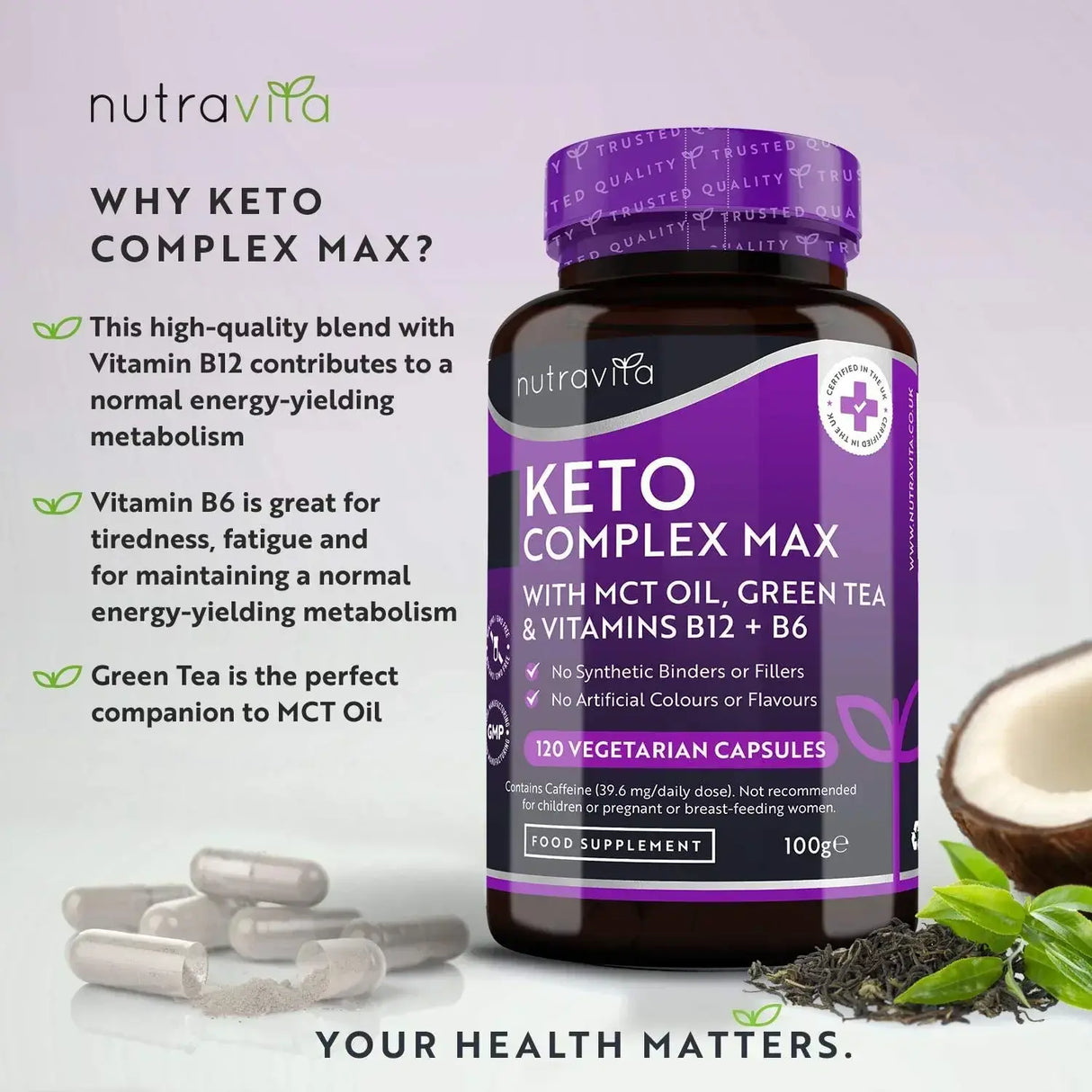 Keto Complex Max /120 Kapseln, 60 Dosen/ <tc>Nutravita</tc>