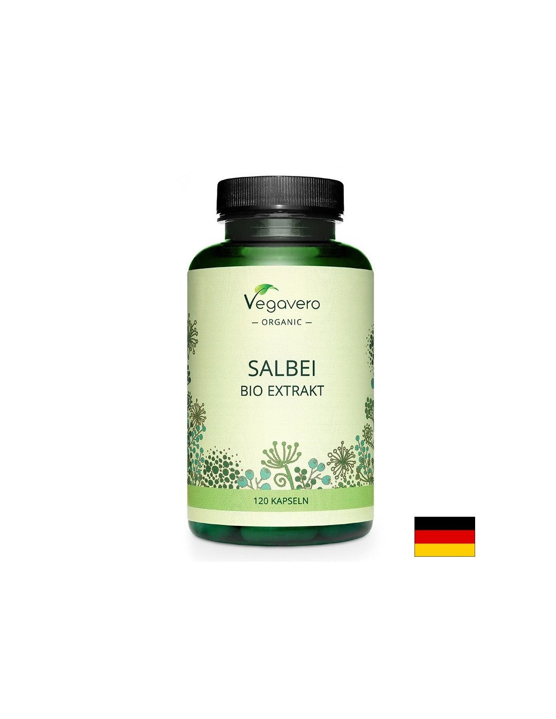 Nerven- und kognitives System – Salbei (Salvia), 120 Kapseln <tc>Vegavero</tc>