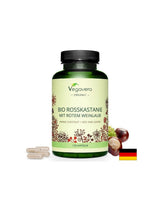 Für eine gute Durchblutung – Rosskastanien- und Rotweinblätter, 120 <tc>Vegavero</tc> Kapseln
