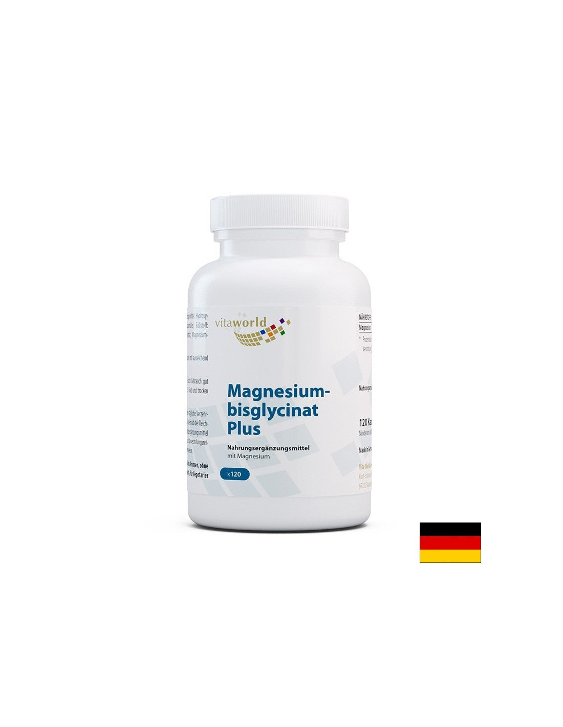 Magnesiumbisglycinat Plus – Muskel- und Herzfunktion, 120 Kapseln