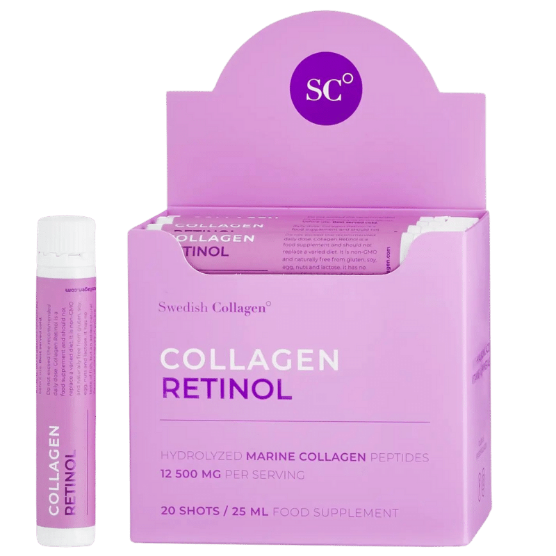 Fischkollagen 12500 mg mit Retinol, Hyaluronsäure, Biotin, MSM /20 Stück x 25 ml/ <tc>Swedish Collagen</tc>
