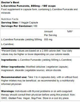 Beste L -Carnitin -Fumarat 855 mg - 180 Kapseln