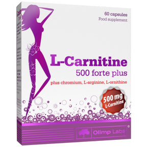 L-CARNITINE 500 FORTE PLUS 60 capsules - Nutra Best Europe