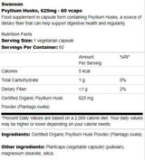 Psylliumschalen 625 mg 60 Kapseln