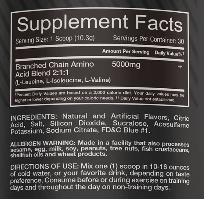 BCAA -Saft | Flüssigkeitszufuhr und Gewinnung 300 Gramm