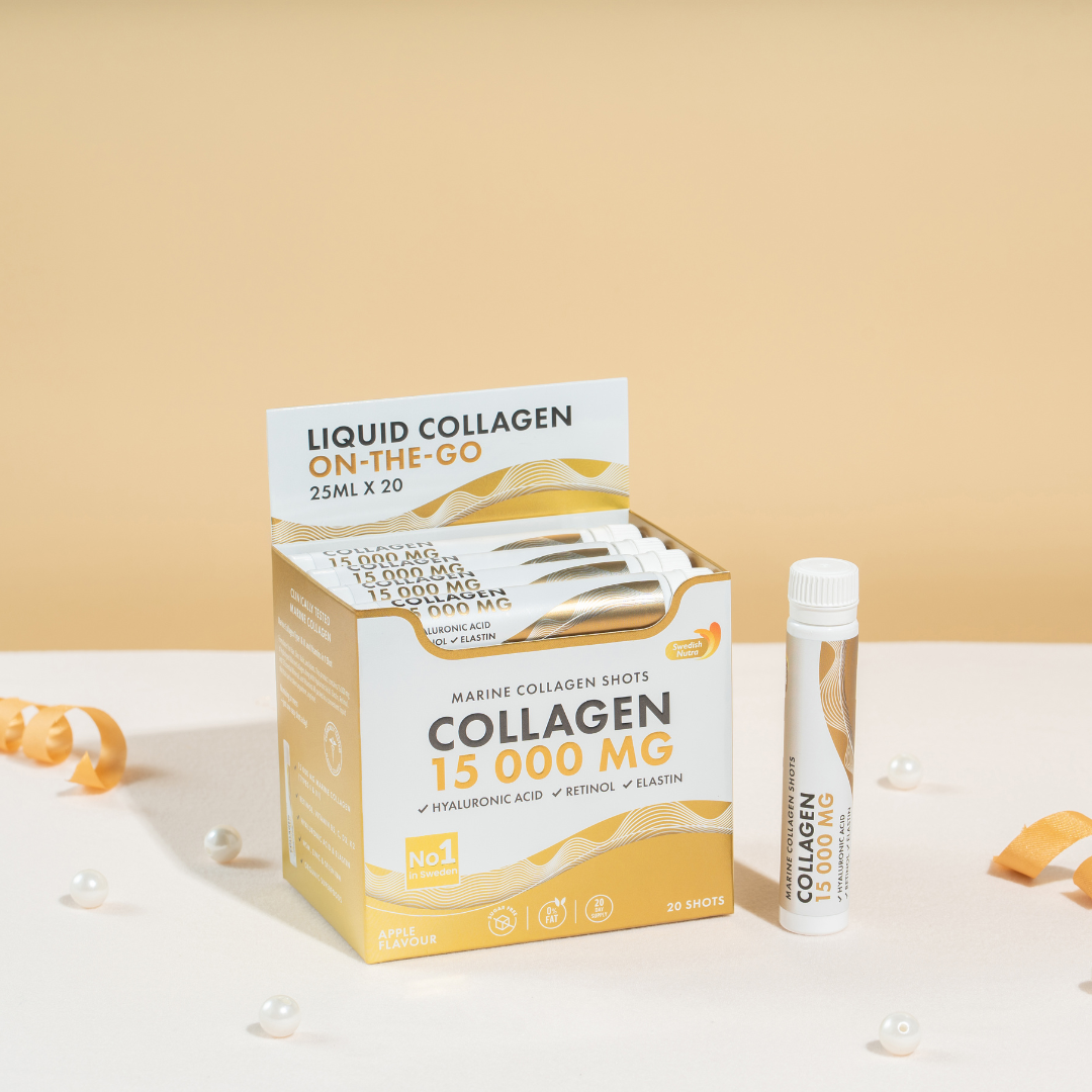Fischkollagen 15.000 mg mit Retinol, Elastin und Hyaluronsäure – 20 x 25 ml