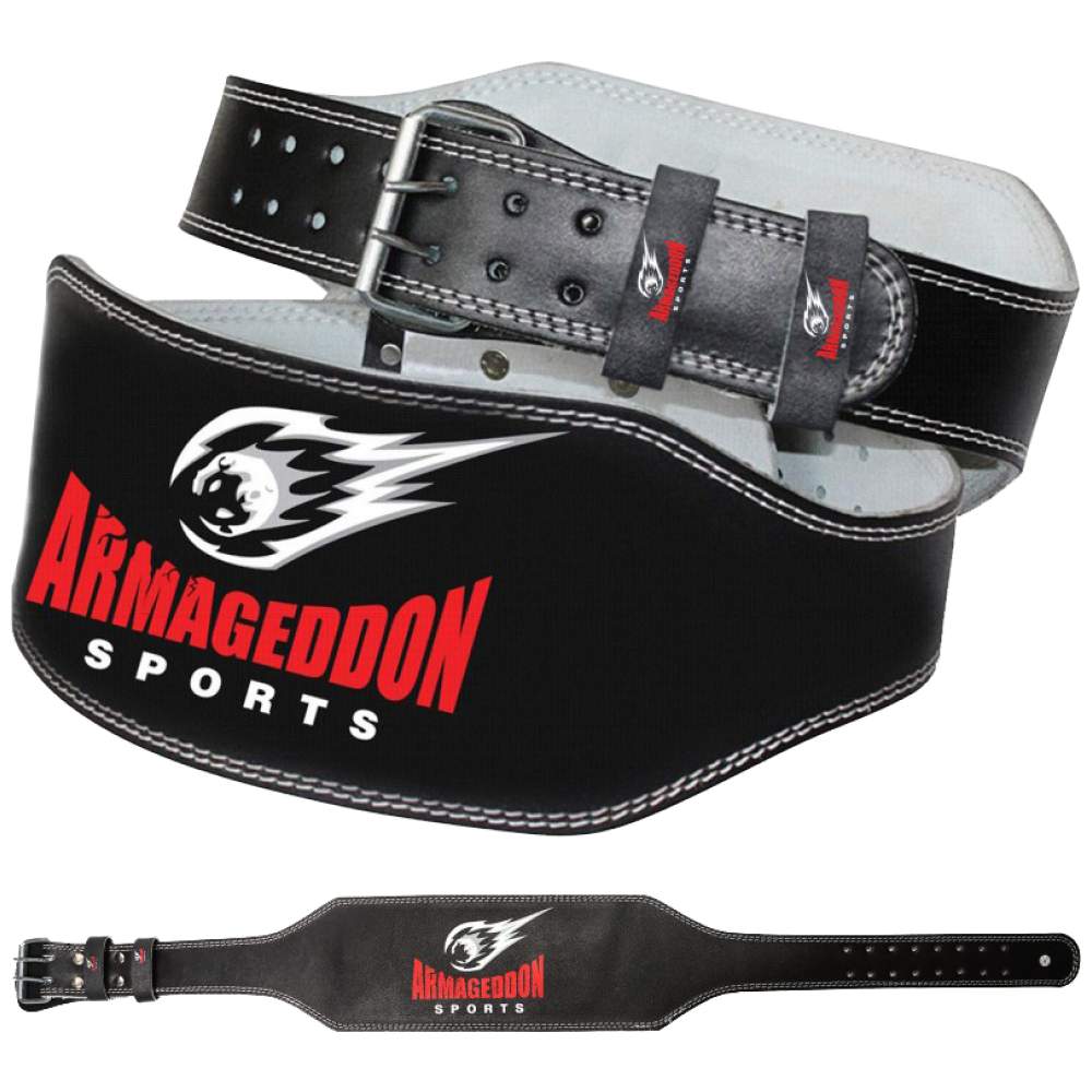Fitnessgürtel - Echtleder - 15 cm breit