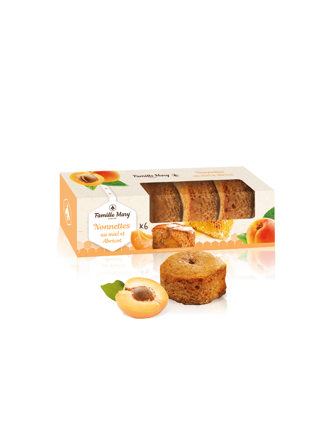 Nonette mit Bio-Honig und Aprikose – Traditionelle französische Süßigkeiten, 150 g