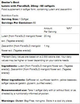 Lutein 20 mg | Mit Floraglo - 60 Gelkapseln