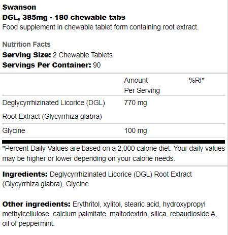 DGL 385 mg 180 Kautabletten