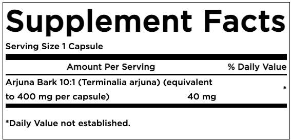 Arjuna -Rindenextrakt 40 mg 60 Kapseln