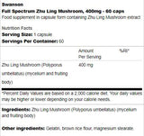 Volles Spektrum Zhu Ling Pilz 400 mg 60 Kapseln