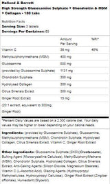Hochfestige Glucosaminsulfat | Mit Chondroitin, MSM und Kollagen - 180 Tabletten