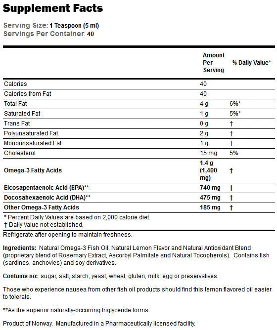 Omega 3 Flüssigkeit - 200 ml