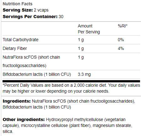 Probiotisch+ prebiotische Faser 60 Kapseln