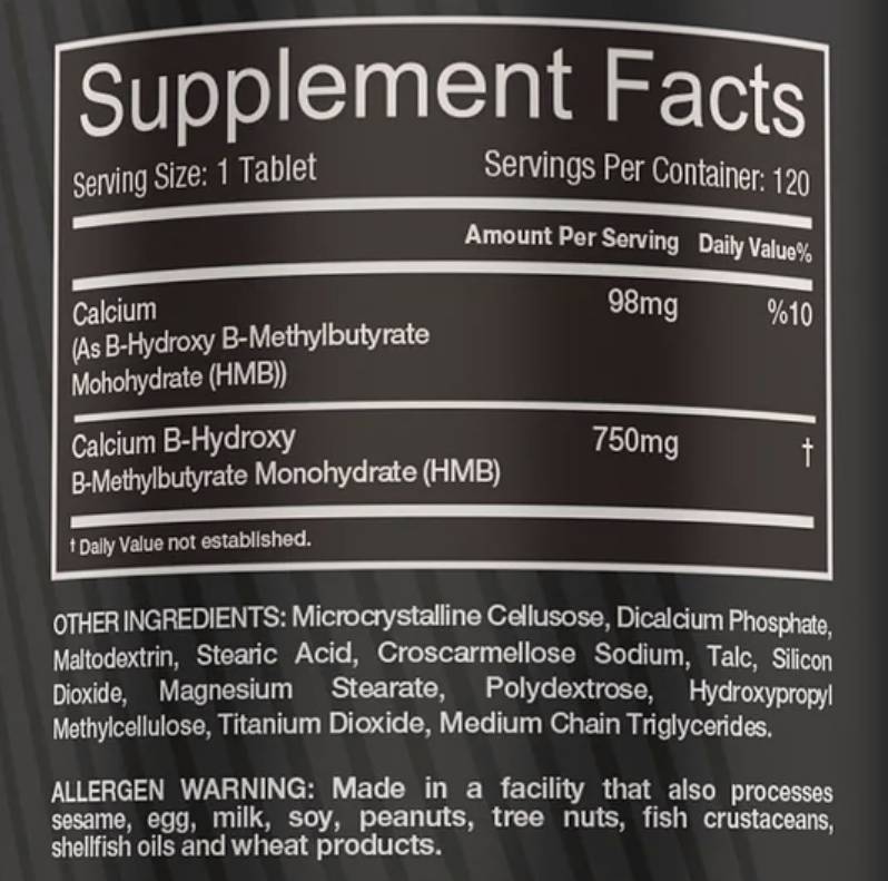 HMB 750 mg 120 Tabletten