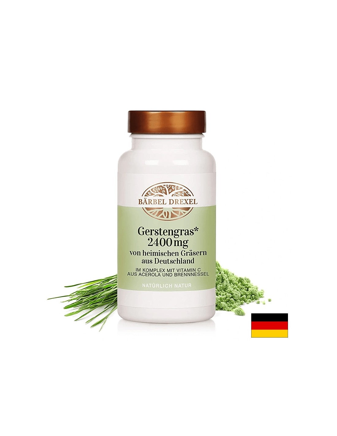 Gerstengras, Brennnesseln & Vitamin C – Energie, Immunität, Entgiftung, 180 Tabletten
