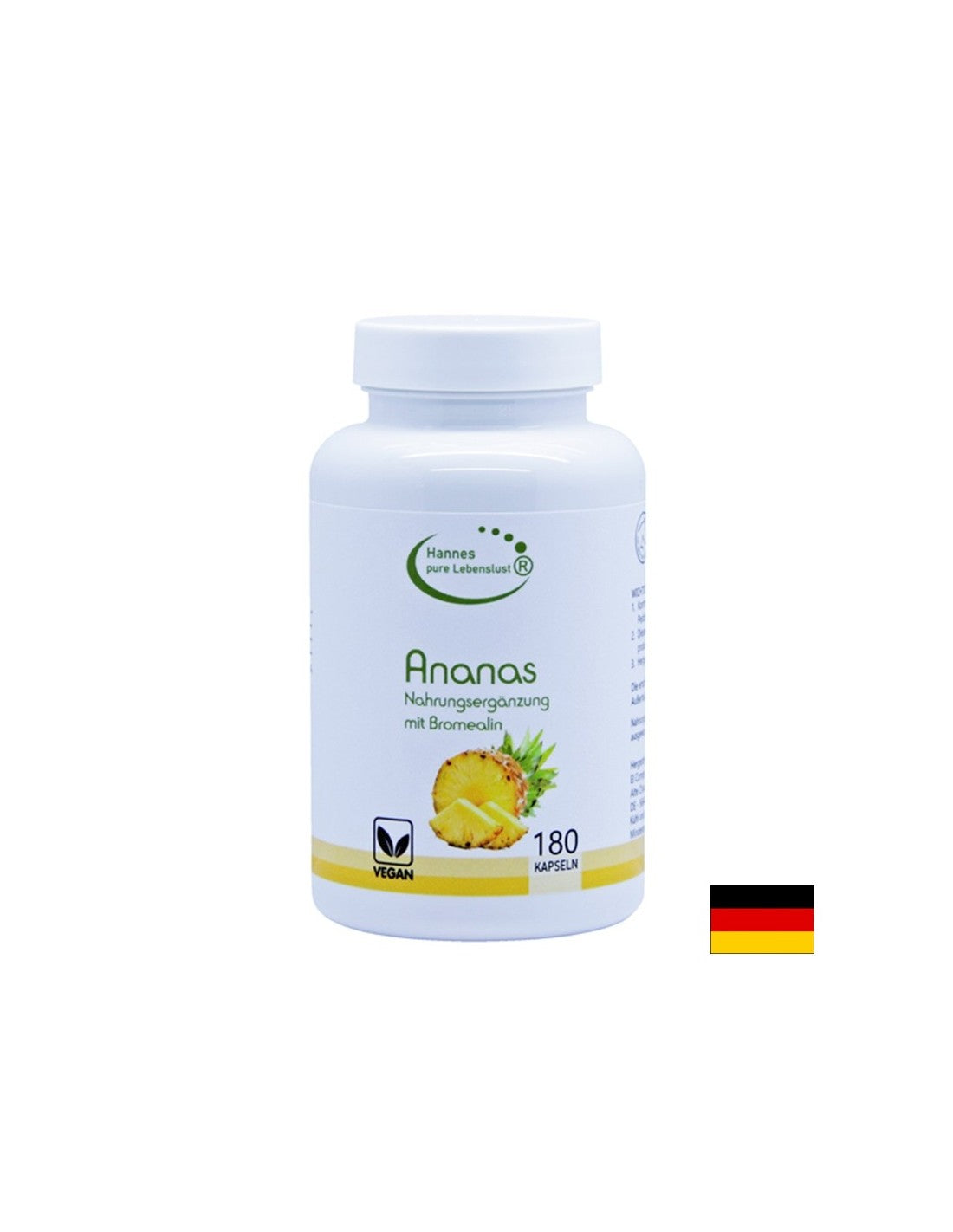 Gute Verdauung – Ananas (Fruchtextrakt liefert Bromelain), 180 Kapseln