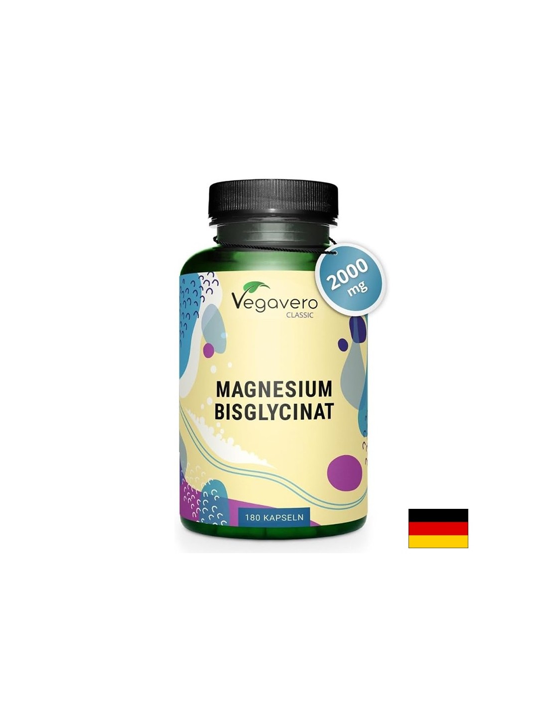 Magnesia (weiß) – Bei Belastung, Muskelverspannung und Nackenvergrößerung, 180 Kapseln