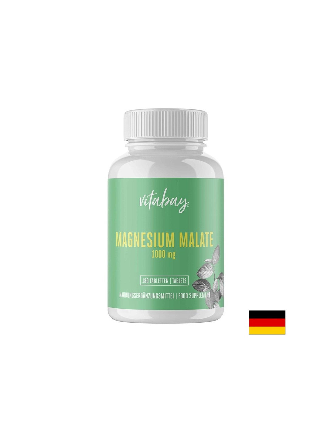 Magnesium (Malat) – Nerven- und Muskelsystem, 180 Tabletten <tc>Vitabay</tc>