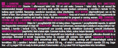 Sprudelnde L-Carnitin 500 mg/20 Registerkarten.