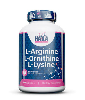 L-Arginine / L-Ornithine / L-Lysine / 100 Caps. - Nutra Best Europe
