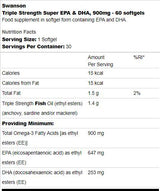 Dreifache Stärke Super EPA und DHA 900 mg 60 Softgele
