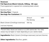 Voller Spektrum schwarzer Cohosh 540 mg - 60 Kapseln