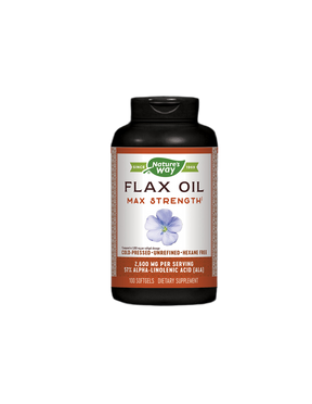 Flax Oil 1300mg High Potency - 100 Gel capsules - Nutra Best Europe