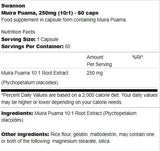 Muira Puama 250 mg | 10: 1 Extrakt 60 Kapseln