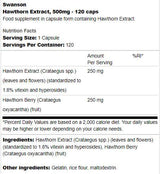 Hawthorn -Extrakt 500 mg 120 Kapseln